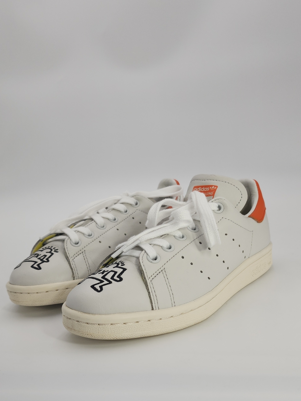 ADIDAS | Stan Smith x Keith Haring PopArt EE9295 White Orange Men's Size 4